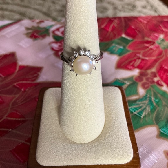 Pearl & Diamond Ring - Picture 3 of 4
